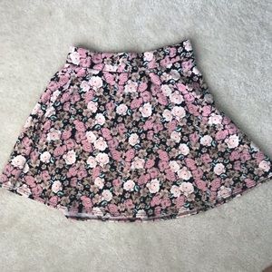 Charlotte Russe Floral Circle Skirt